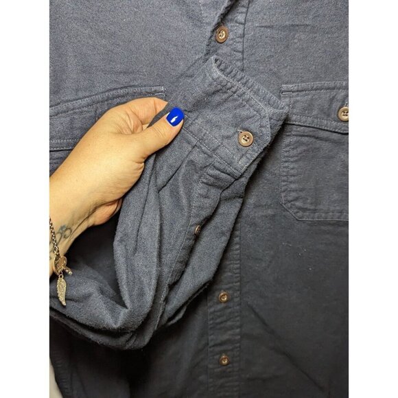 RedHead Shirt Mens Large L Blue Long Sleeve Button Up Pockets Outdoors Hiking - Picture 3 of 12